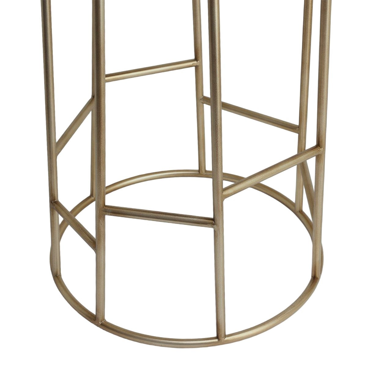 Aiden Gold Steel Kitchen Stool - Speckle Ecru