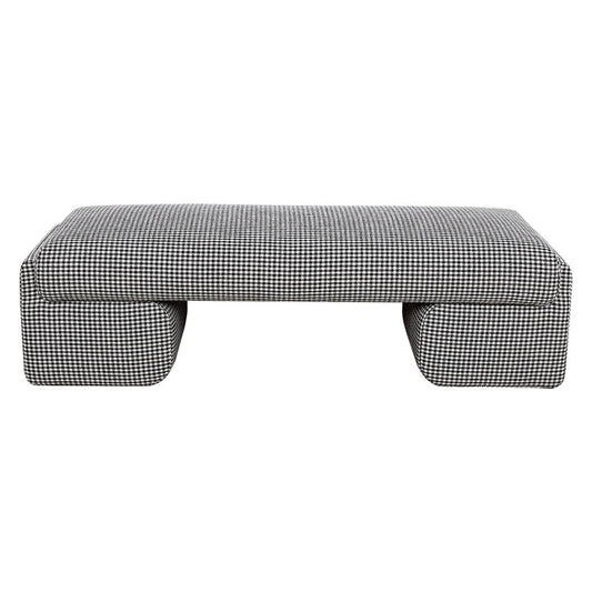 Cairo Bench Ottoman - Houndstooth