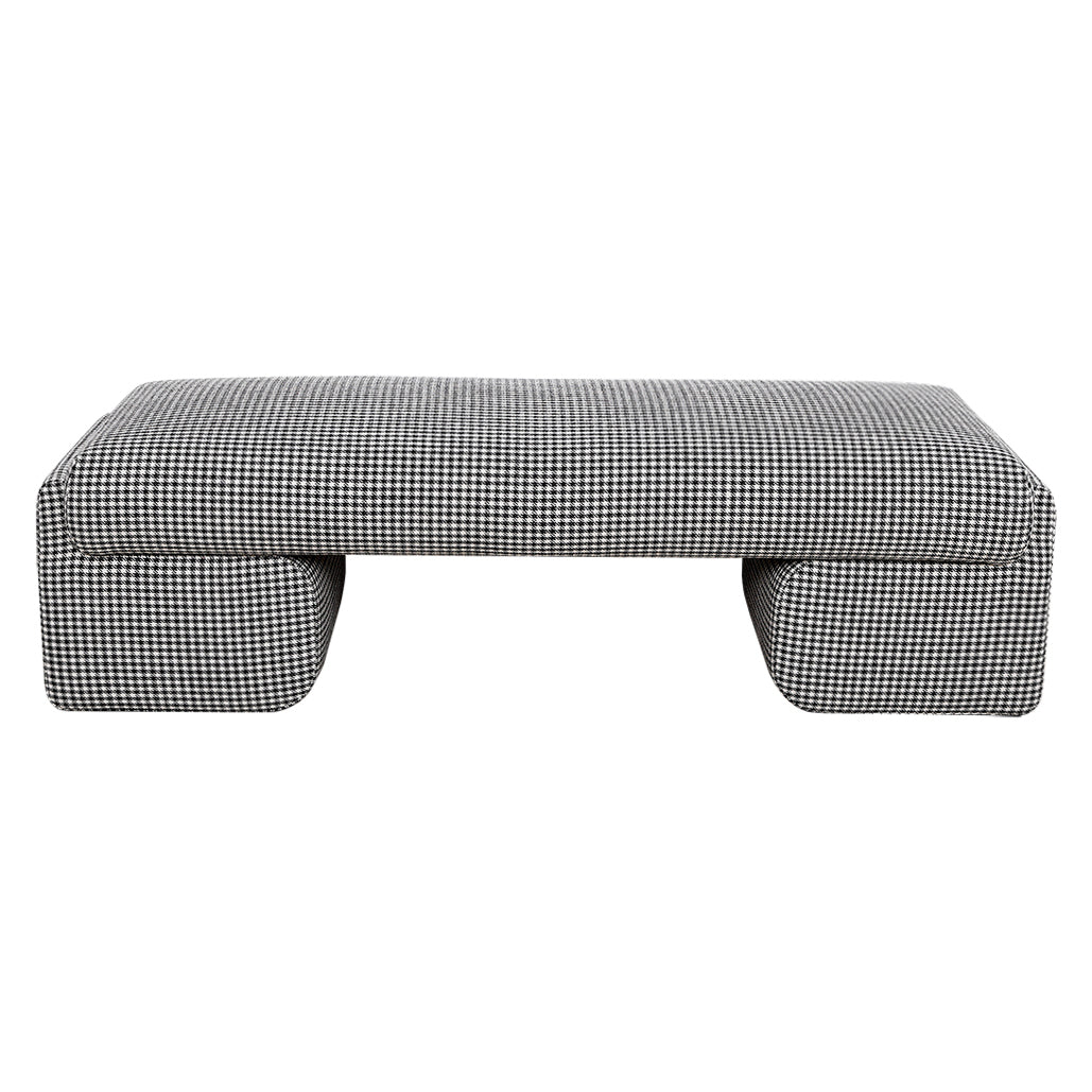 Cairo Bench Ottoman - Houndstooth