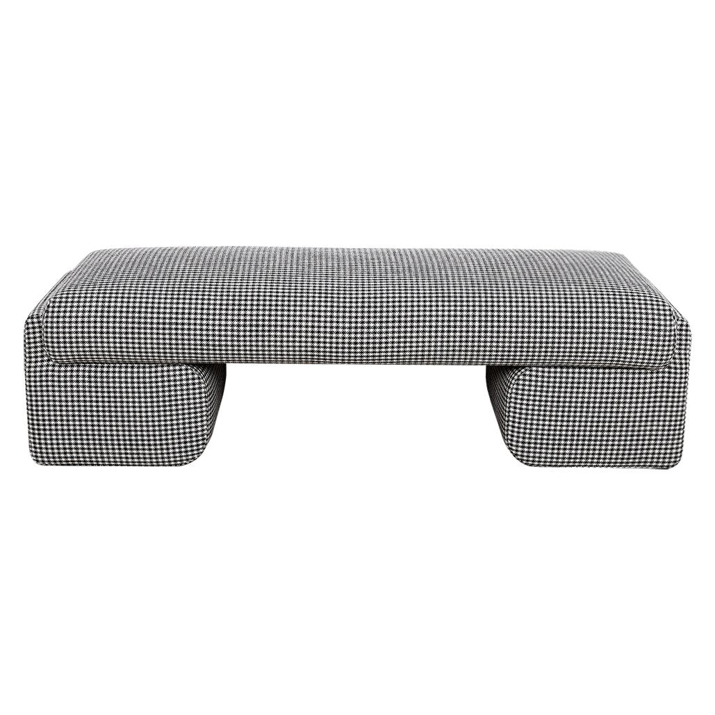 Cairo Bench Ottoman - Houndstooth