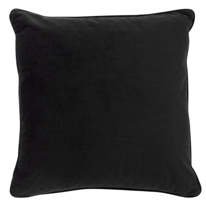 Serene Square Feather Cushion - Leopard Chenille w Black Velvet - OUTLET NSW
