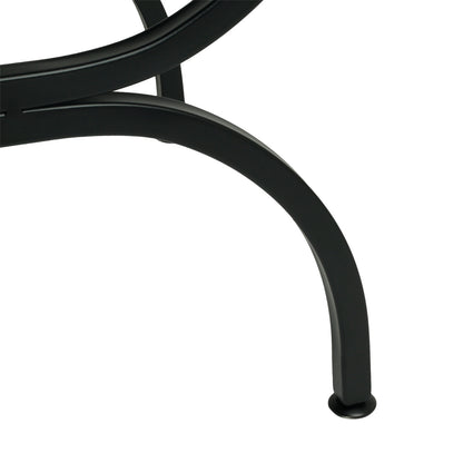 Novak Black Iron Stool - Speckle Ecru
