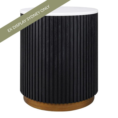 Mason Round Side Table - Black - OUTLET NSW