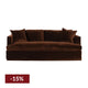 Birkshire 3 Seater Slip Cover Sofa - Dark Chocolate Velvet