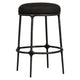 Heston Black Kitchen Stool - Black Linen