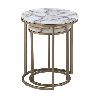 Violet Agate Nesting Side Tables