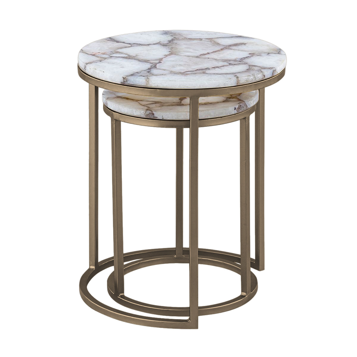 Violet Agate Nesting Side Tables