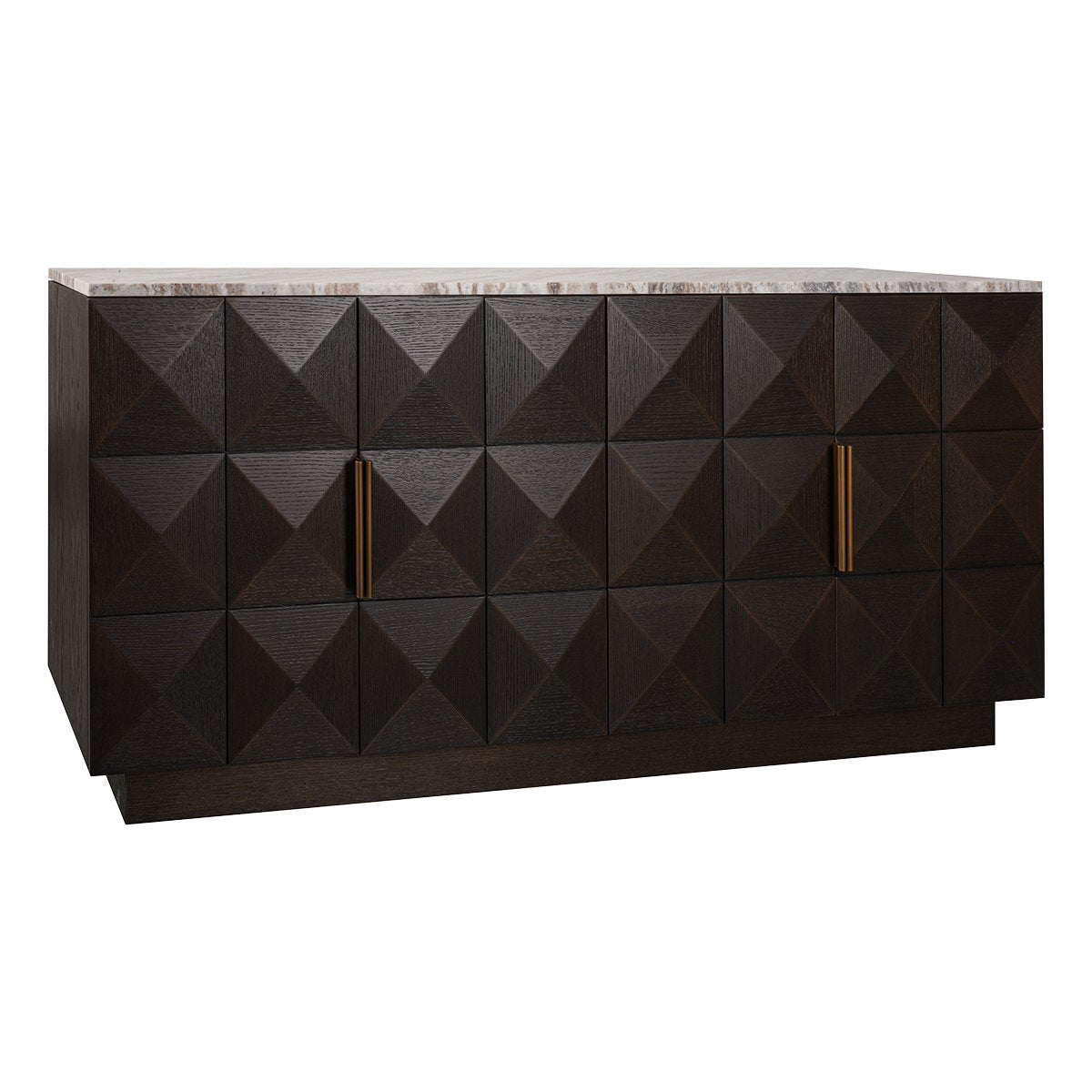 Benedict Smoked Oak Buffet - River Brown Marble