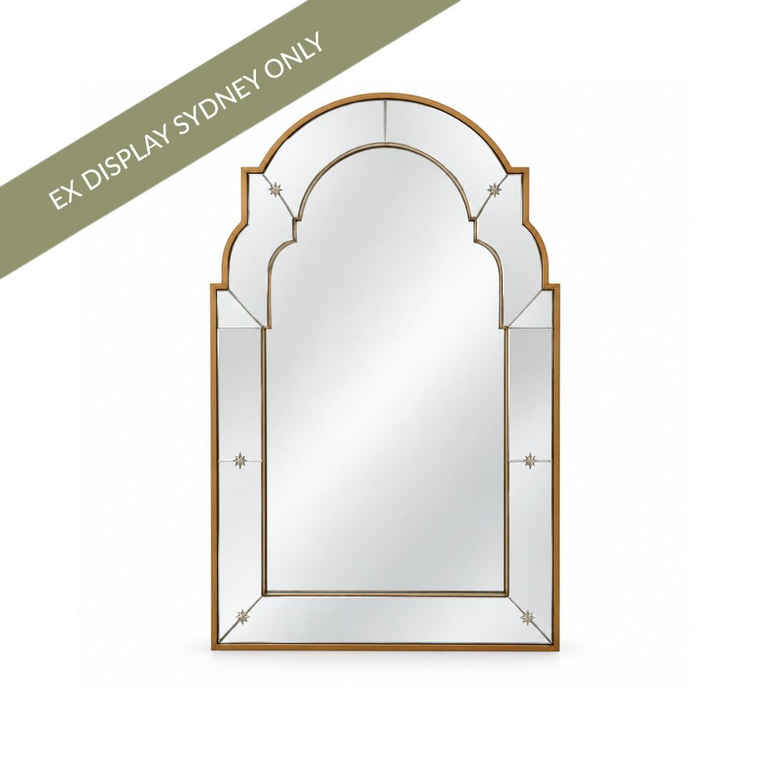 Constance 68x101.5cm Arch Wall Mirror - Antique Gold - OUTLET NSW