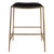 Kai Gold Kitchen Stool - Black Vegan Leather