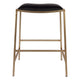 Kai Gold Kitchen Stool - Black Vegan Leather