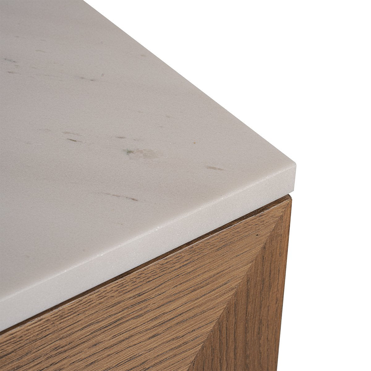 Benedict 170cm Walnut Buffet - White Marble