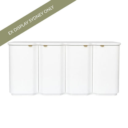 Lina 4 Door Buffet - White - OUTLET NSW