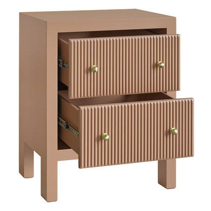 Ariana 50x65cm Bedside Table - Mocha Mousse