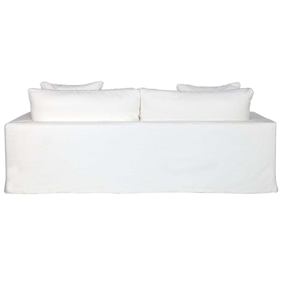 Bungalow 3 Seater Slip Cover Sofa - White Cotton - OUTLET NSW