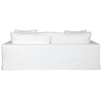 Bungalow 3 Seater Slip Cover Sofa - White Cotton - OUTLET NSW