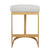 Brooke Brass Kitchen Stool - Natural Linen