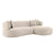 Greenwich 3 Seater Sofa w Right Chaise - Natural Chenille