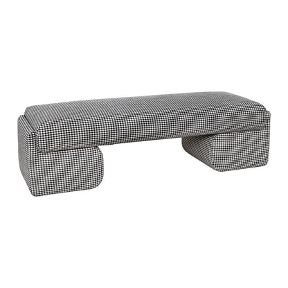 Cairo Bench Ottoman - Houndstooth