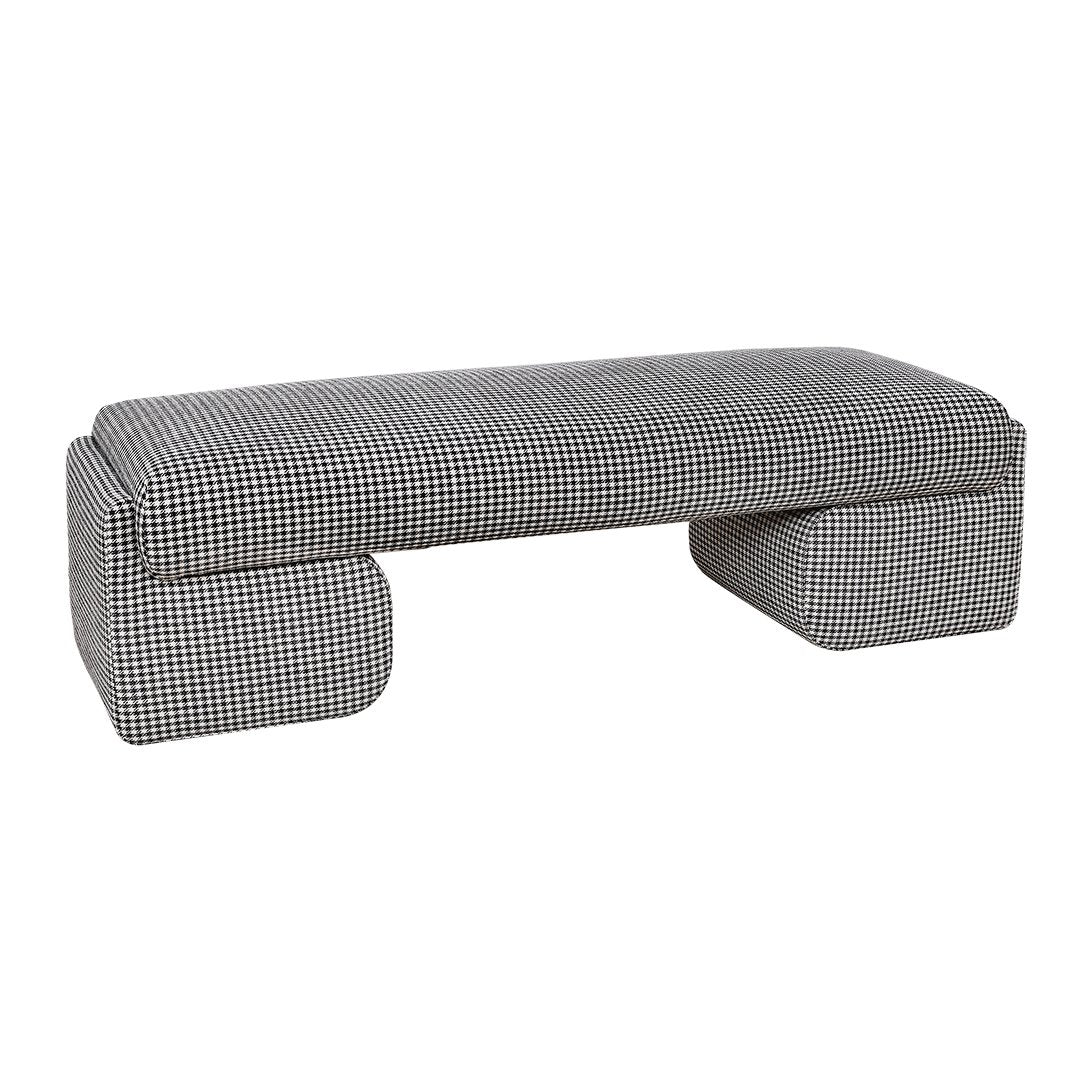 Cairo Bench Ottoman - Houndstooth