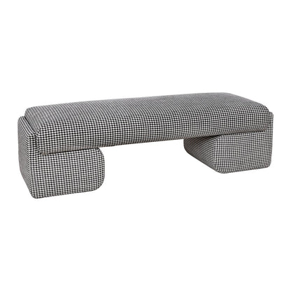 Cairo Bench Ottoman - Houndstooth