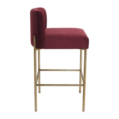 Leon Kitchen Stool - Mulberry Velvet
