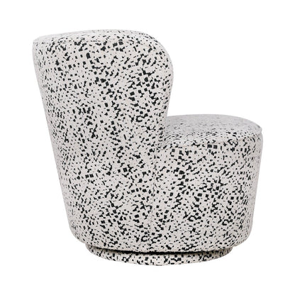 Alberta Swivel Chair - Charcoal Jacquard