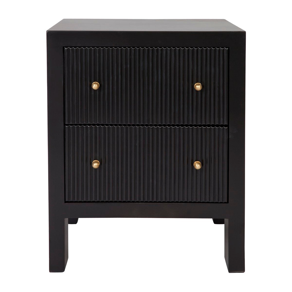Ariana Bedside Table - Small Black Set of 2