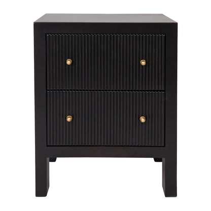 Ariana Bedside Table - Small Black Set of 2