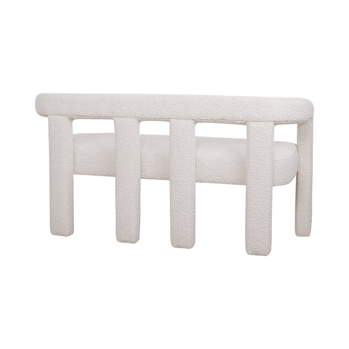 Lorenzo 2 Seater Sofa Bench - Ivory Boucle