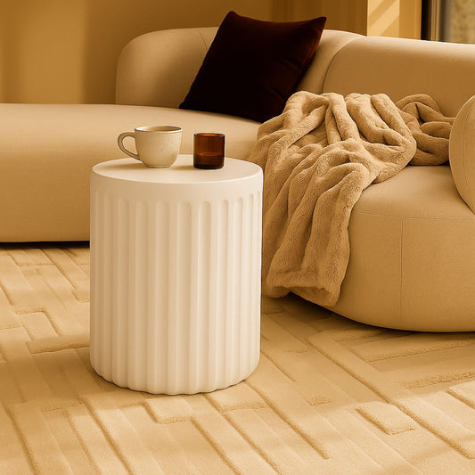 Caleb Side Table - White