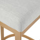 Brooke Brass Kitchen Stool - Natural Linen