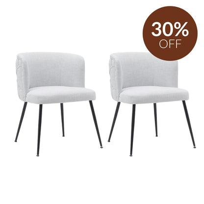 Whitney Dining Chair Set of 2 - Dusk Grey
