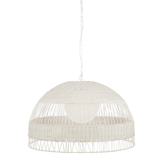 Fortaleza Rattan Pendant - Large White