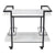 Franklin White Marble Bar Cart - Black