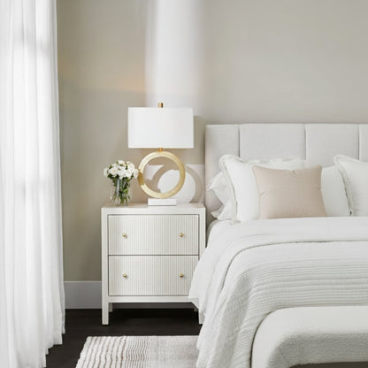 Ariana 67x76cm Bedside Table - Grey