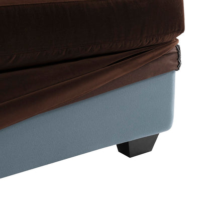 Birkshire 2 Seater Slip Cover Sofa - Dark Chocolate Velvet