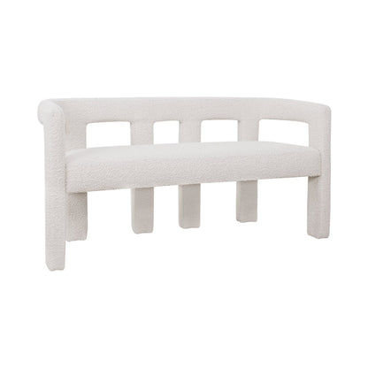 Lorenzo 2 Seater Sofa Bench - Ivory Boucle