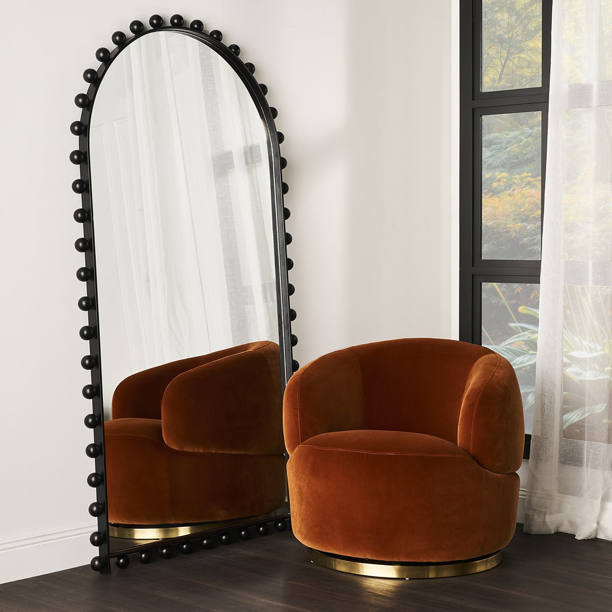 Birchgrove Floor Mirror - Black