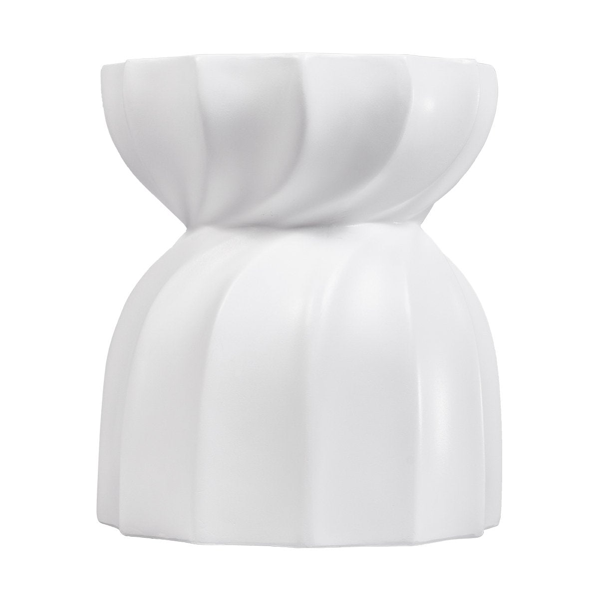 Swirl Concrete Stool - White – view 3