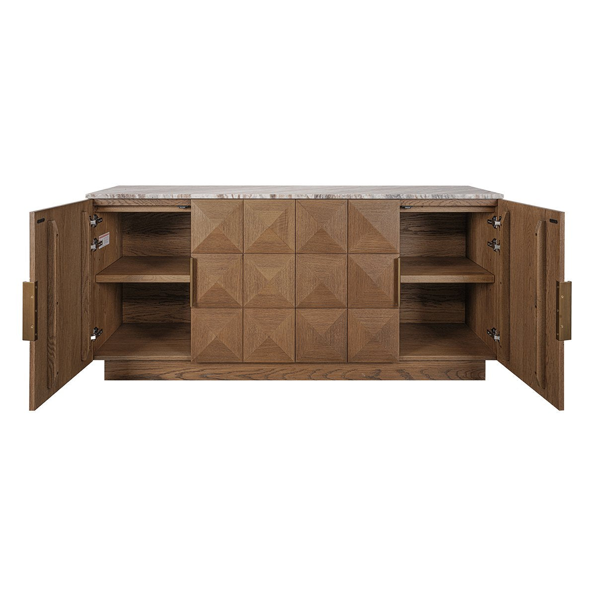 Benedict Walnut Buffet - River Brown Marble