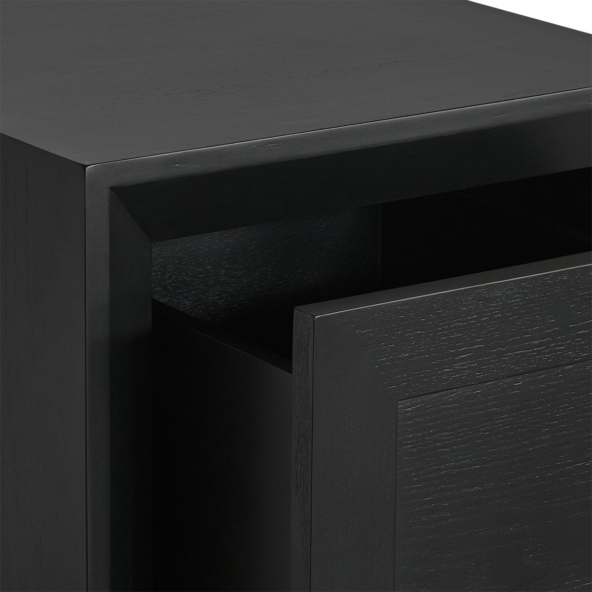 Balmain 40x65cm Bedside Table - Black
