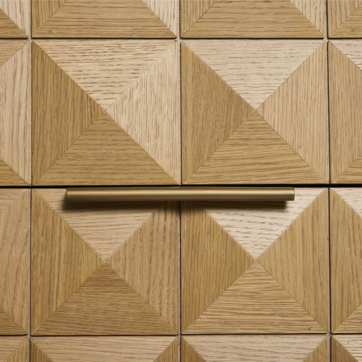 Benedict Natural Oak Bedside Table - Travertine