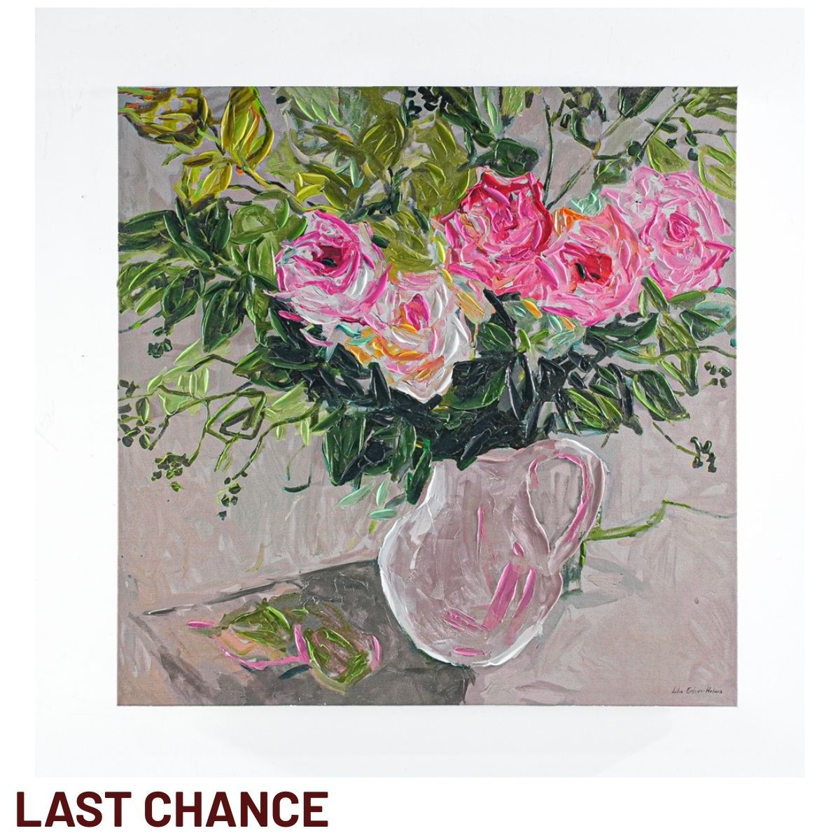 Pink Florals Enhanced Canvas Print