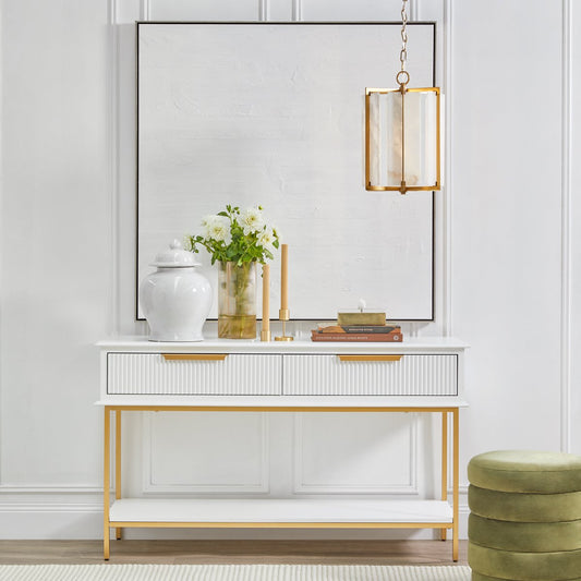 Palermo Alabaster Pendant - Antique Brass