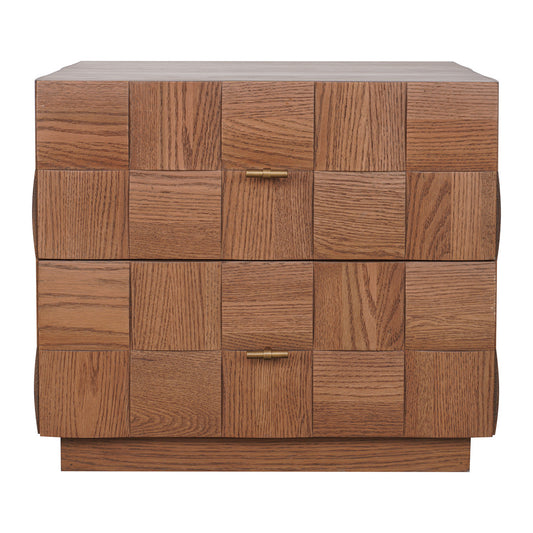 Desmond 57x51cm 2 Drawer Bedside Table