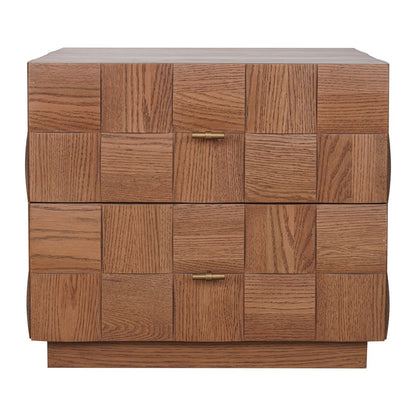 Desmond 57x51cm 2 Drawer Bedside Table