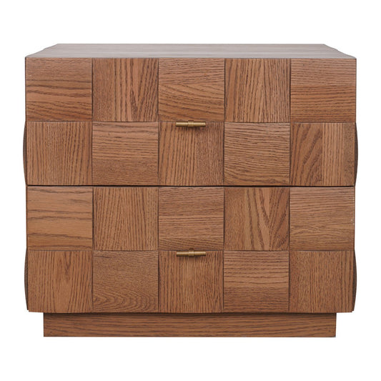Desmond 57x51cm 2 Drawer Bedside Table