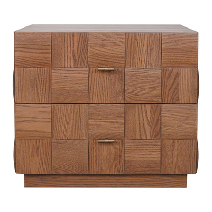 Desmond 57x51cm 2 Drawer Bedside Table