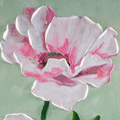 White Poppy Enhanced Canvas Print - OUTLET NSW